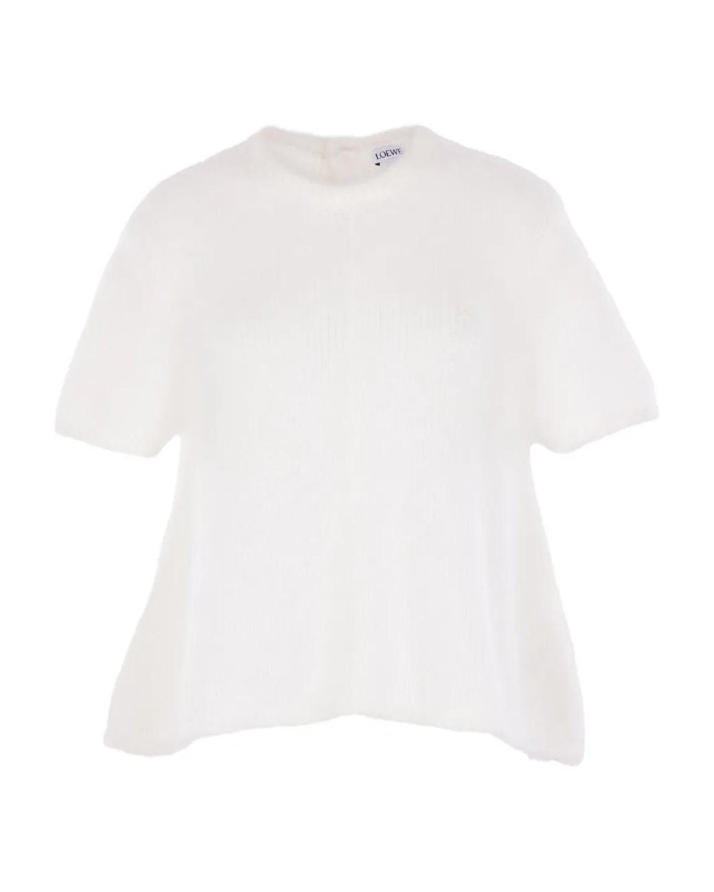 Pull Brodé À Manches Courtes Loewe en coloris White