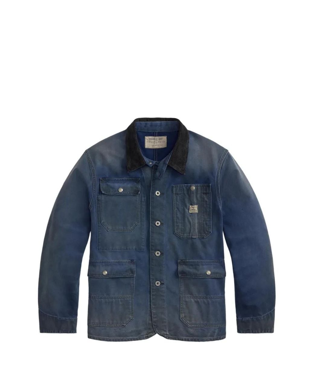 RRL Blue Corduroy-Collar Jacket for men