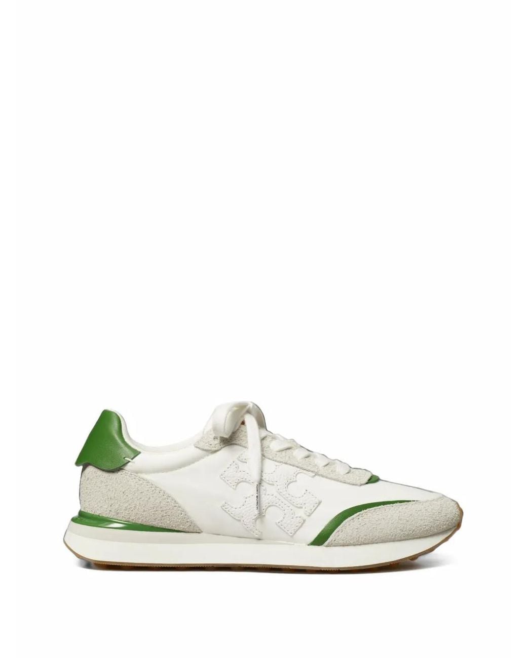 Tory Burch White Destiny Logo-Patch Sneakers