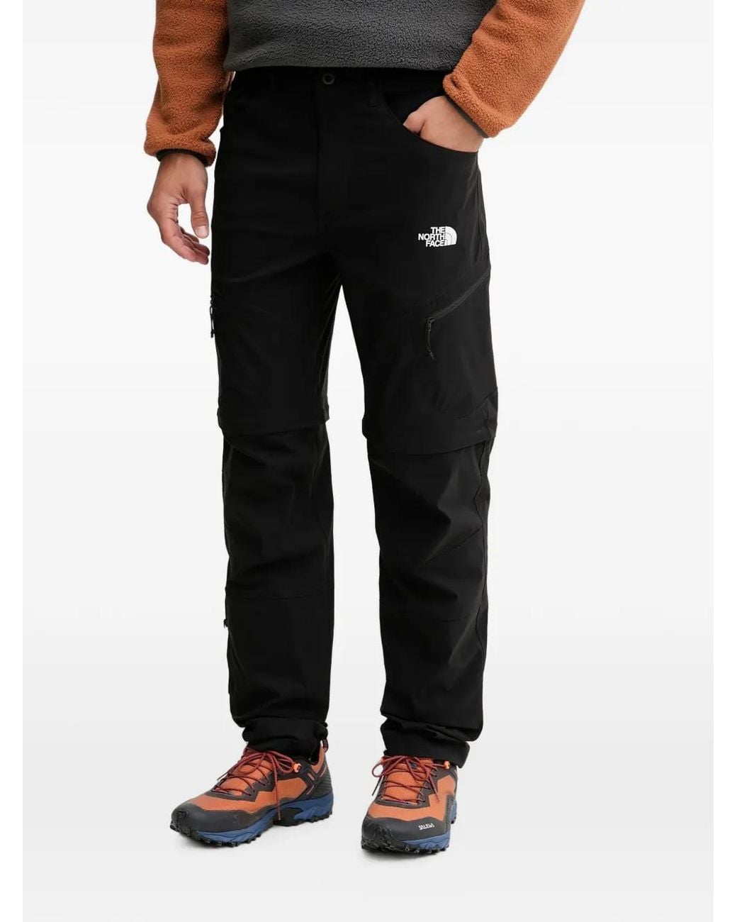 The North Face Black Exploration Tapered Convertible Trousers for men