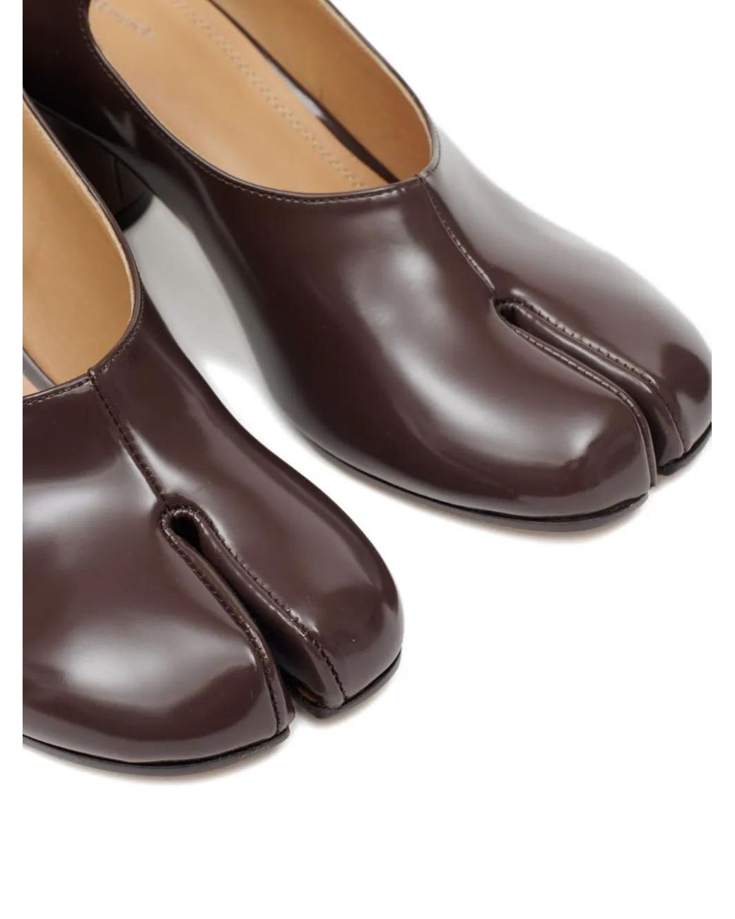Maison Margiela Brown Tabi Leather Pumps