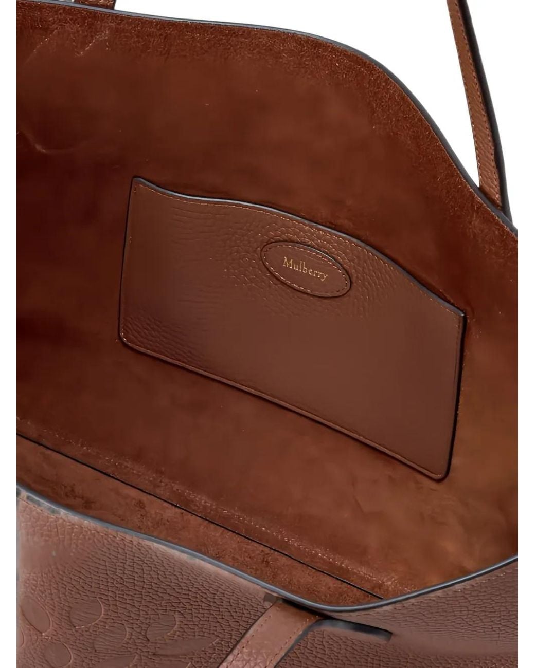 Mulberry Black Tree Embossed Leather Tote Bag