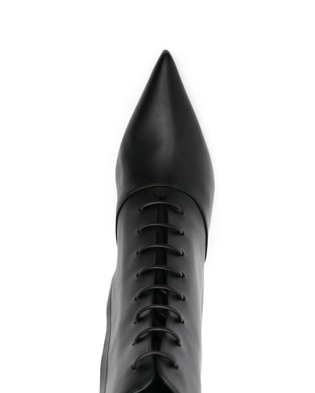 Gianvito Rossi Black 55Mm Morganne Lace-Up Pointed-Toe Boots