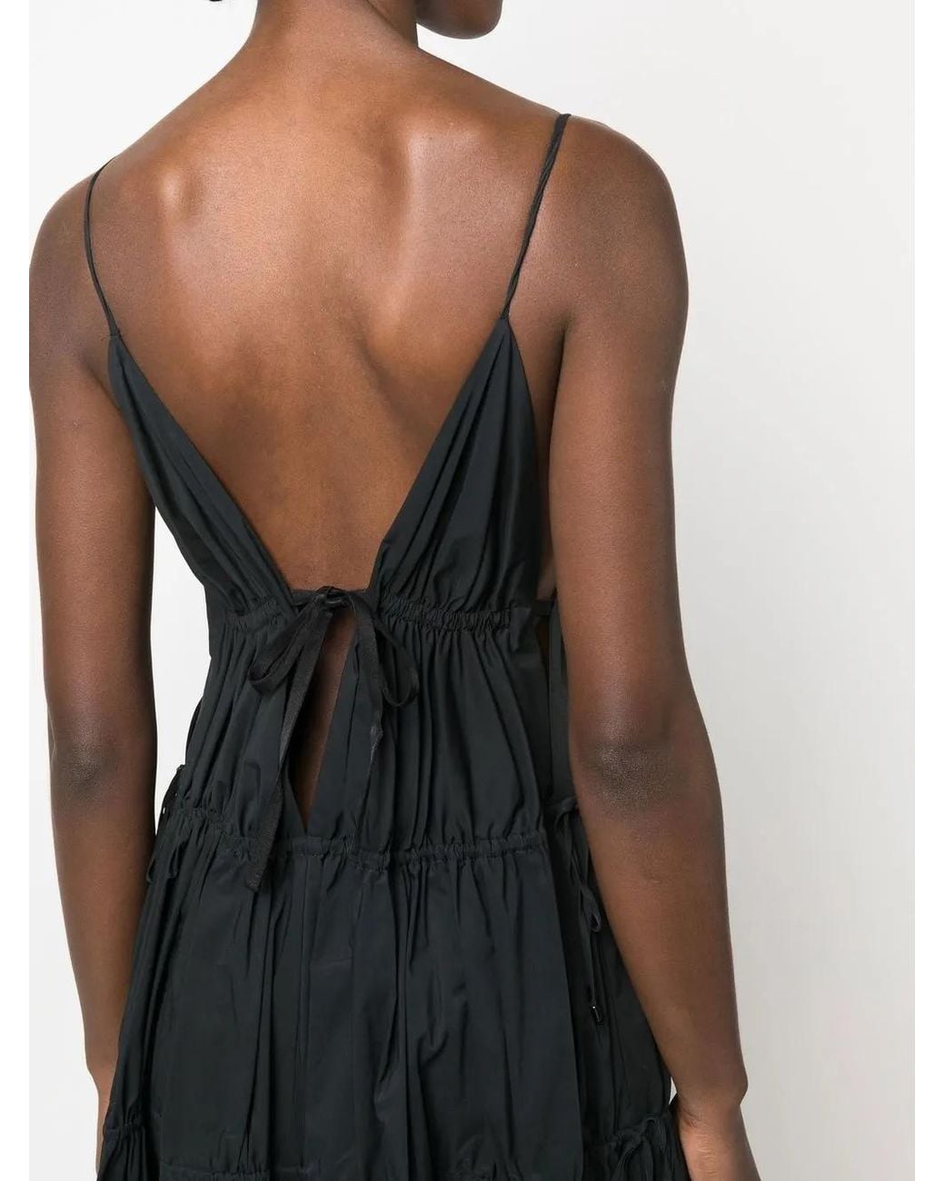 Jonathan Simkhai Black April Core Cut-Out Maxi Dress