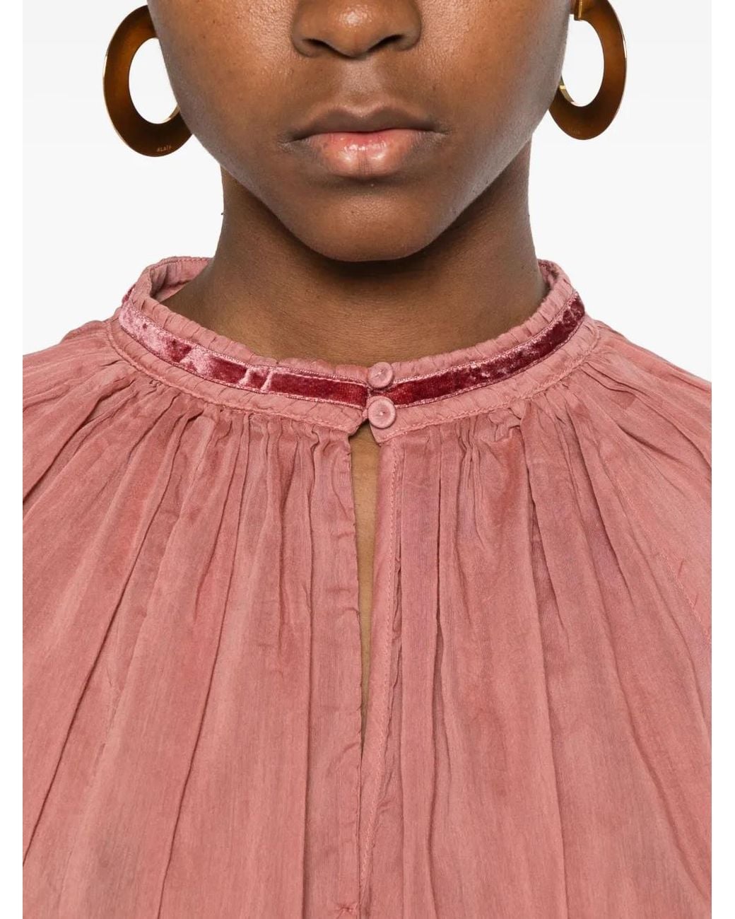 Forte_forte Pink Pleated Top