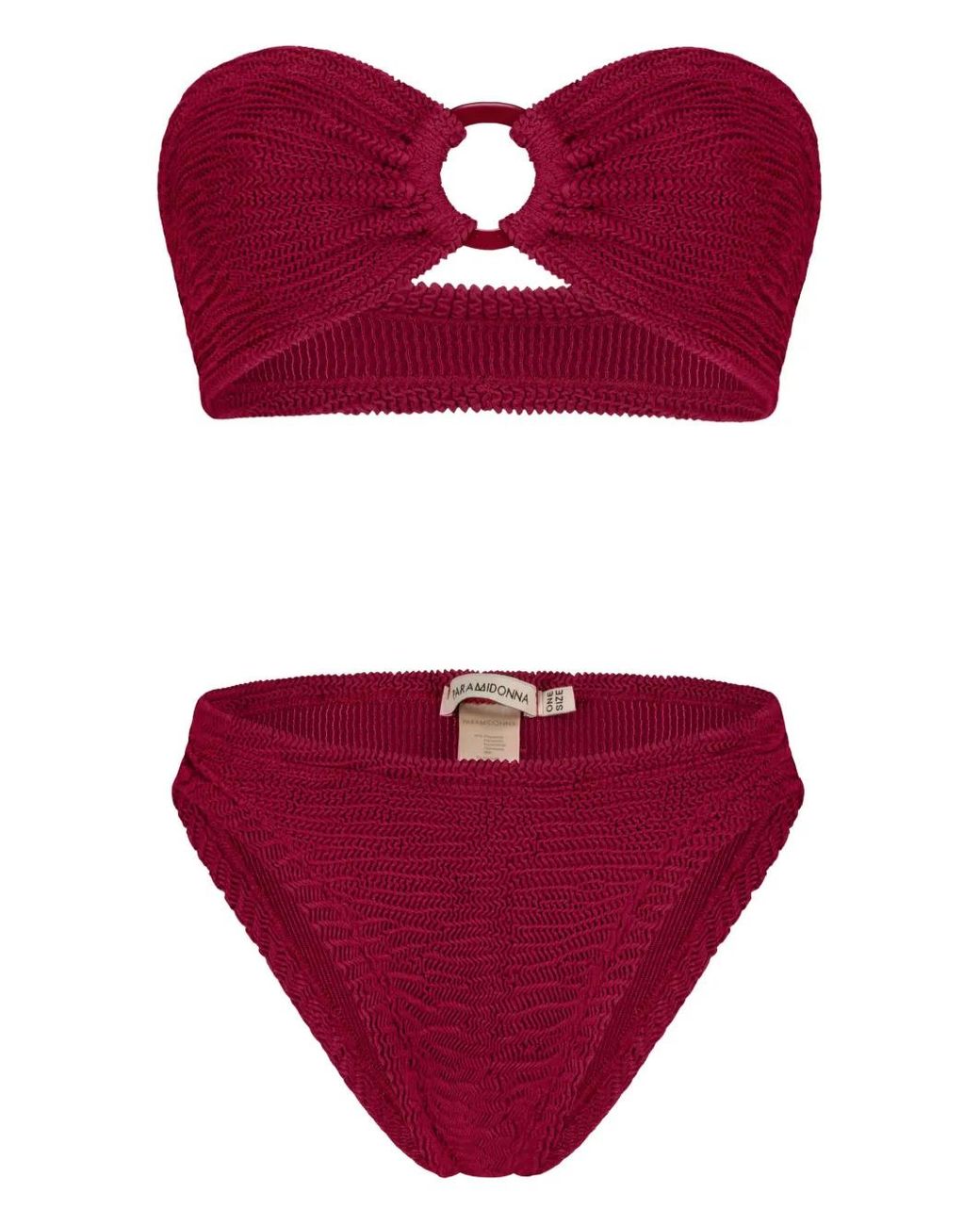 Paramidonna Red Chloe Ring Two Piece Swimsuit