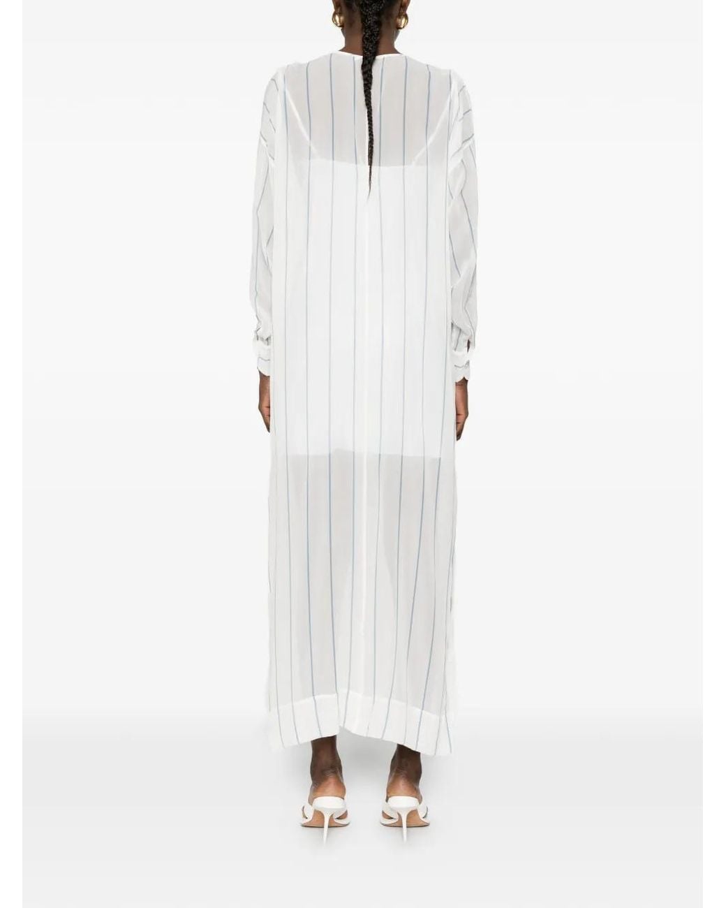 Bondi Born White Capri Striped Tunic Maxi Dress