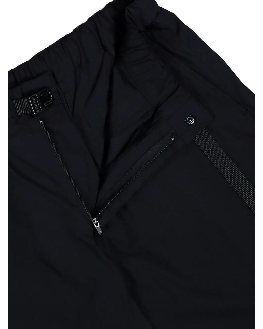 Neighborhood Black Belted Logo-Print Shorts for men