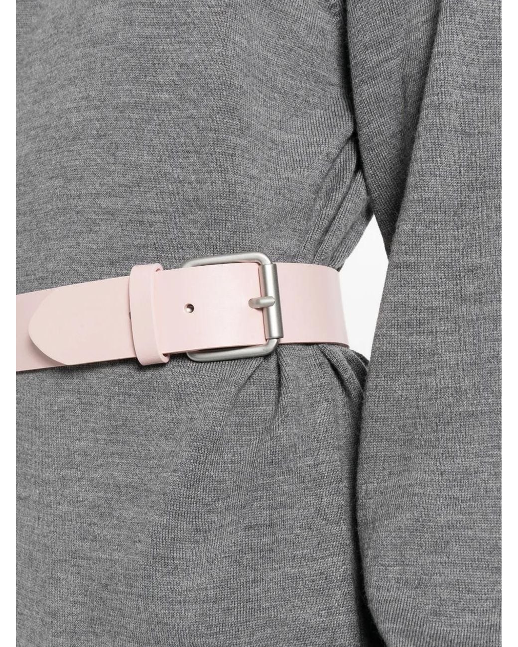 Moschino Gray Round Neck Dress