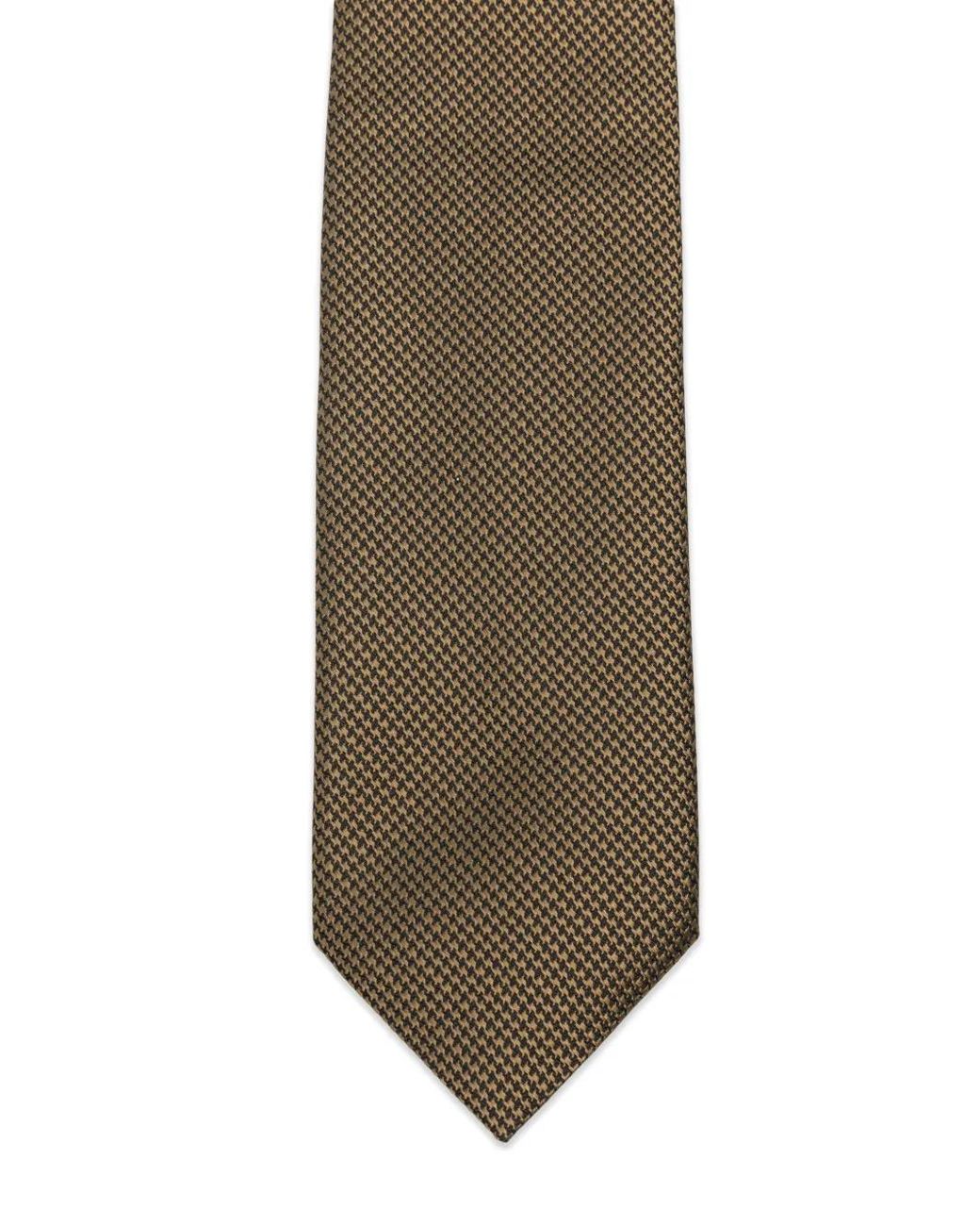 Tom Ford Natural Houndstooth-Pattern Tie for men