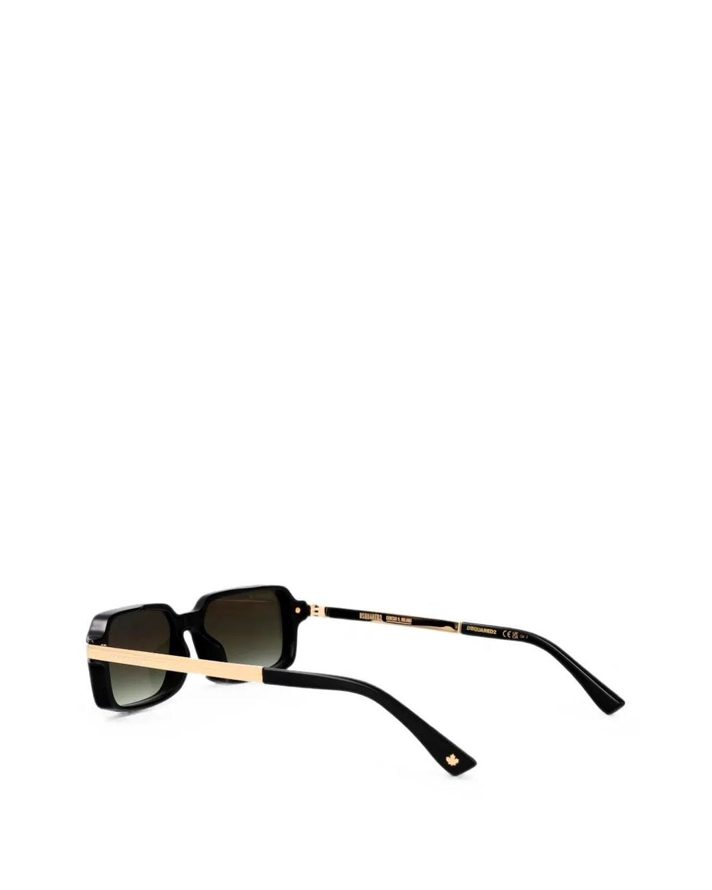 DSquared² Black Rectangle-Frame Sunglasses for men
