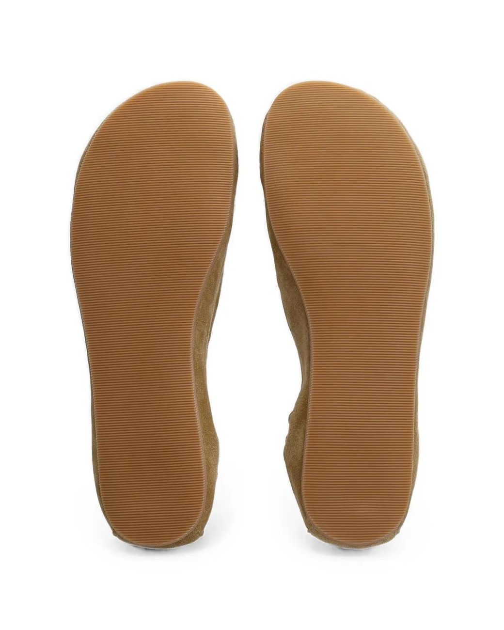 Groundies Natural Sleek Suede Ballet Flats