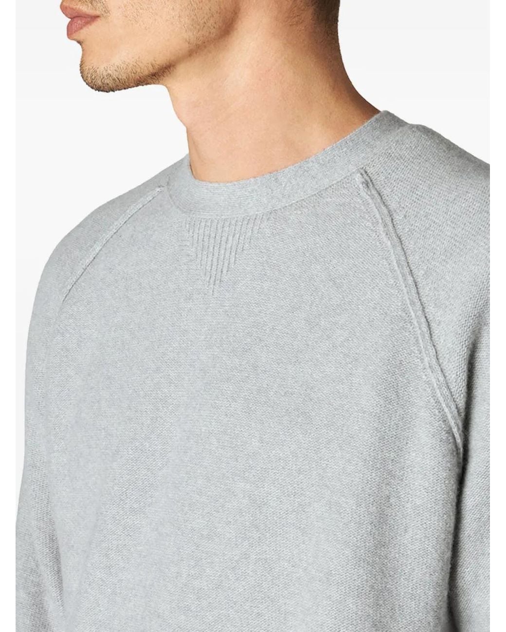 Fortela Gray Harvard Raglan-Sleeve Sweatshirt for men