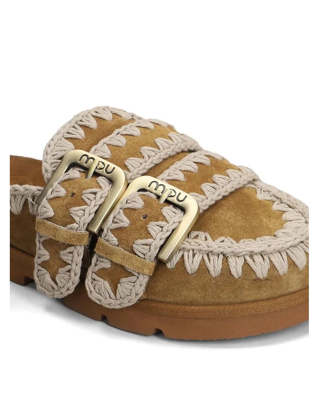 Mou Brown Suede Mules