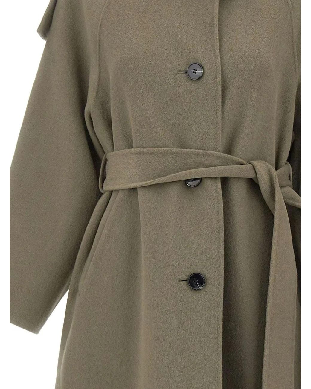 IRO Natural Belted Button-Front Coat