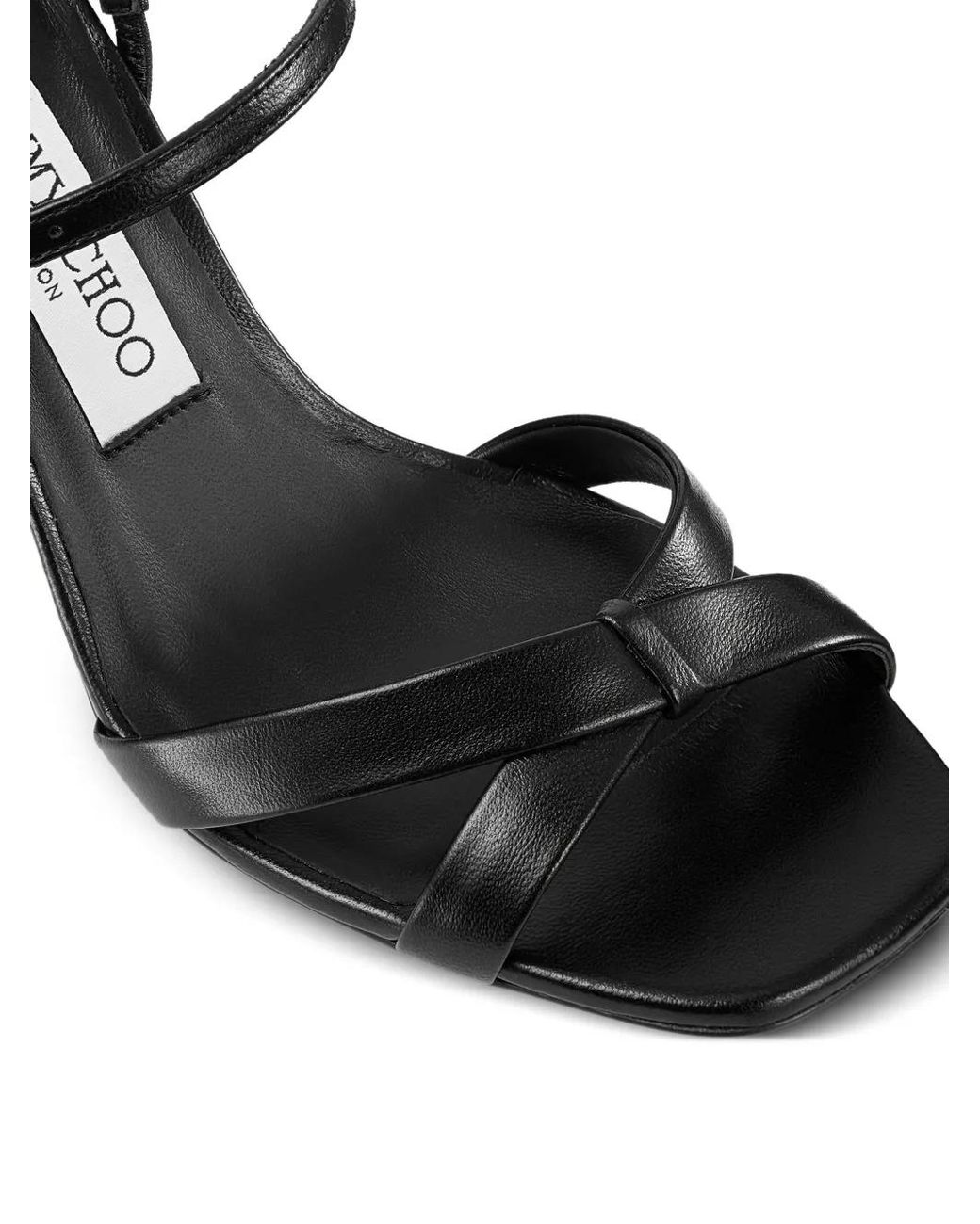 Jimmy Choo Black Elsy Block-Heel Sandals