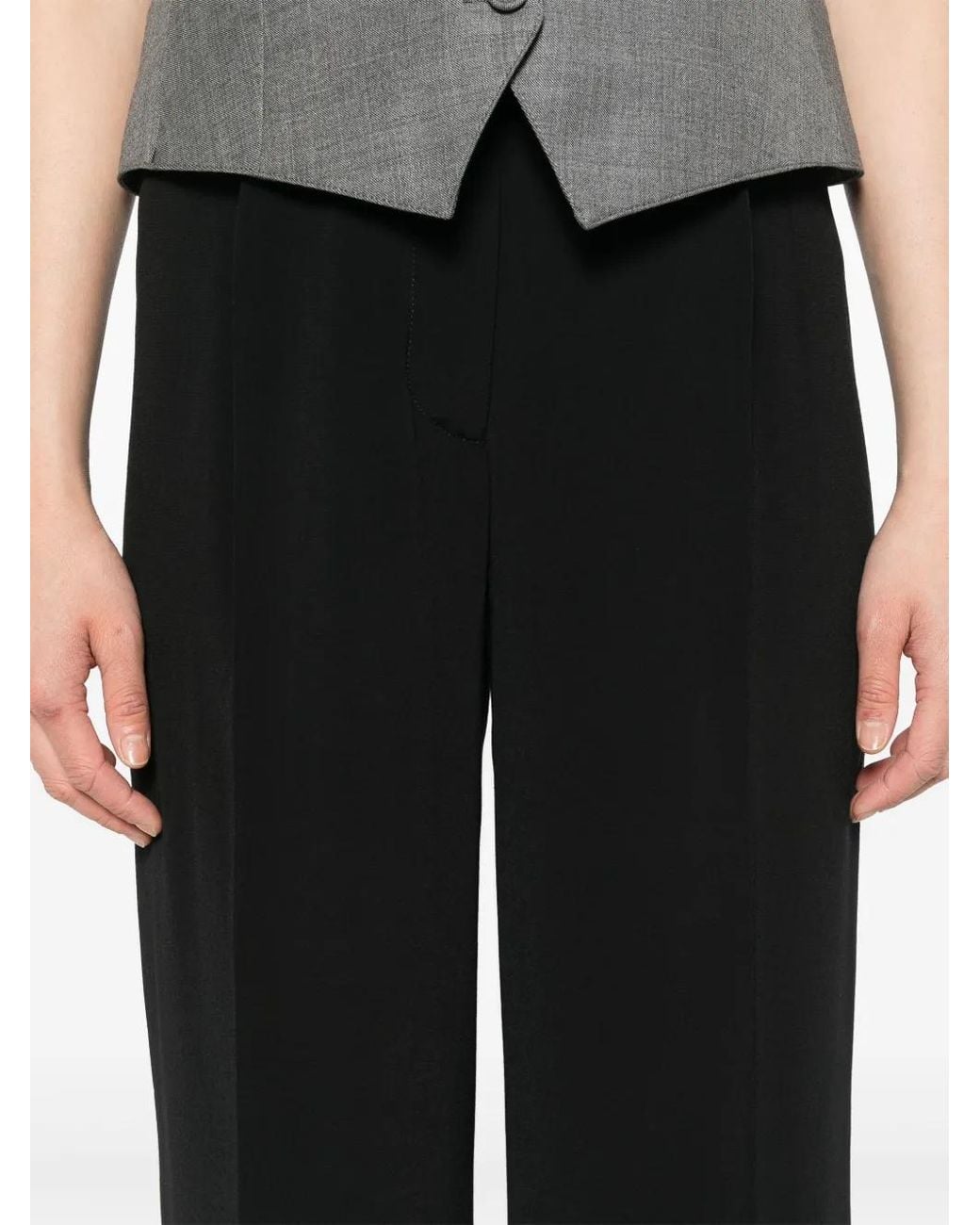Officine Generale Black Gracella Pts Crepe Viscose Clothing