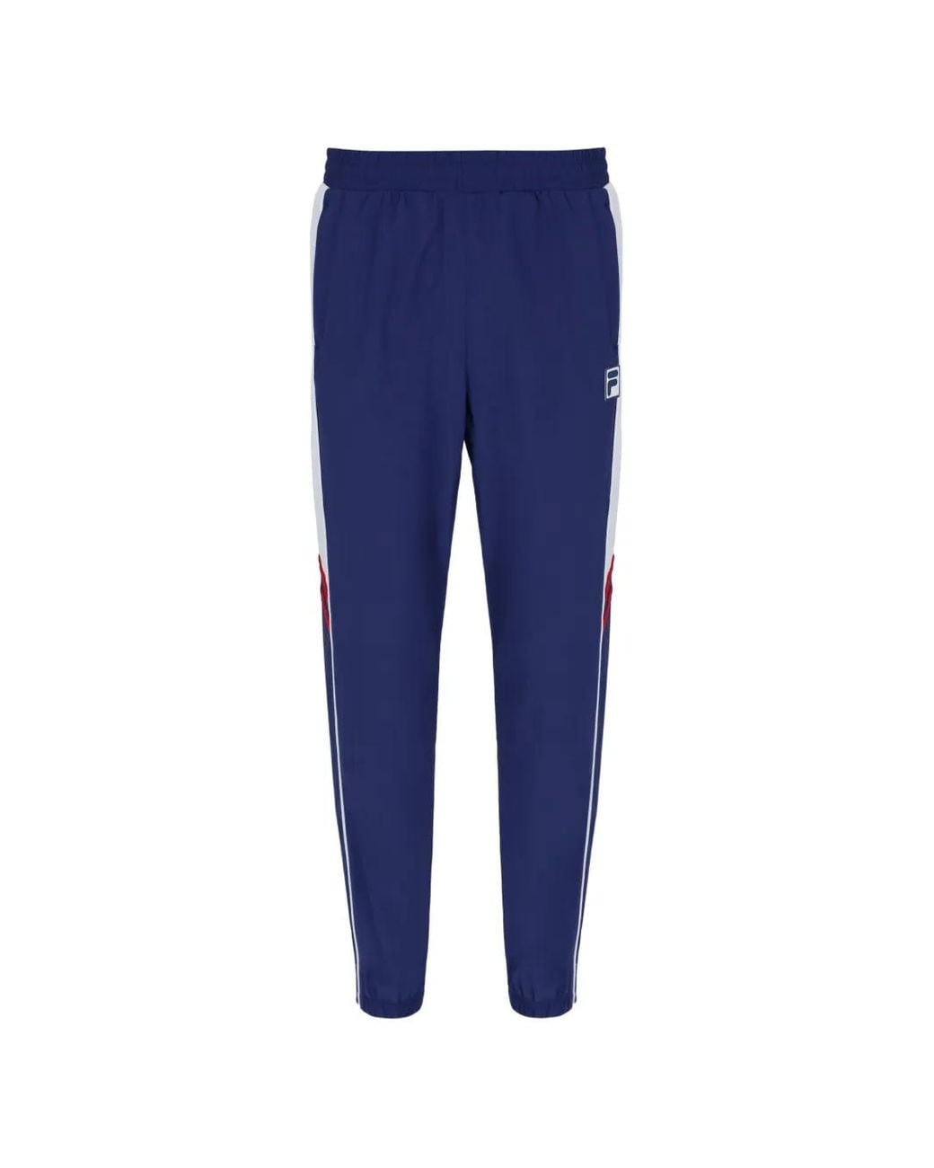 Fila Blue Logo-Patch Woven Track Pants for men