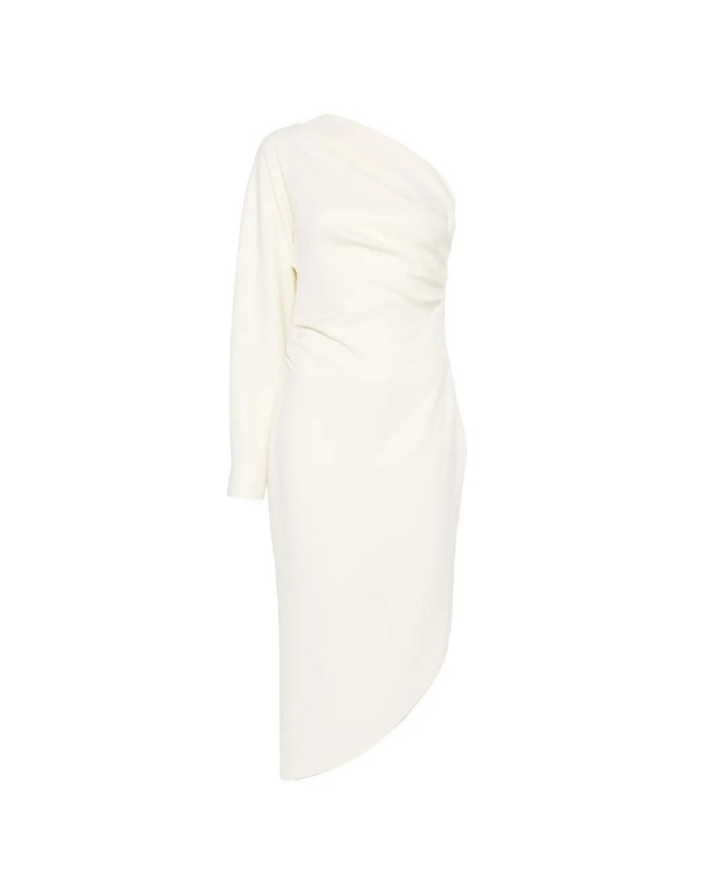 FEDERICA TOSI White One-Shoulder Draped Asymmetric Dress