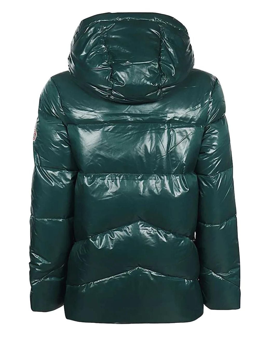 Pyrenex Green Hooded Zip-Up Down Jacket