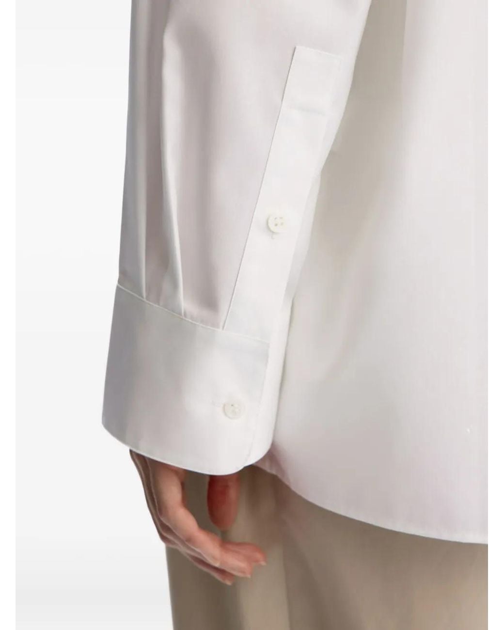 12 STOREEZ White Mercerised-Cotton Shirt