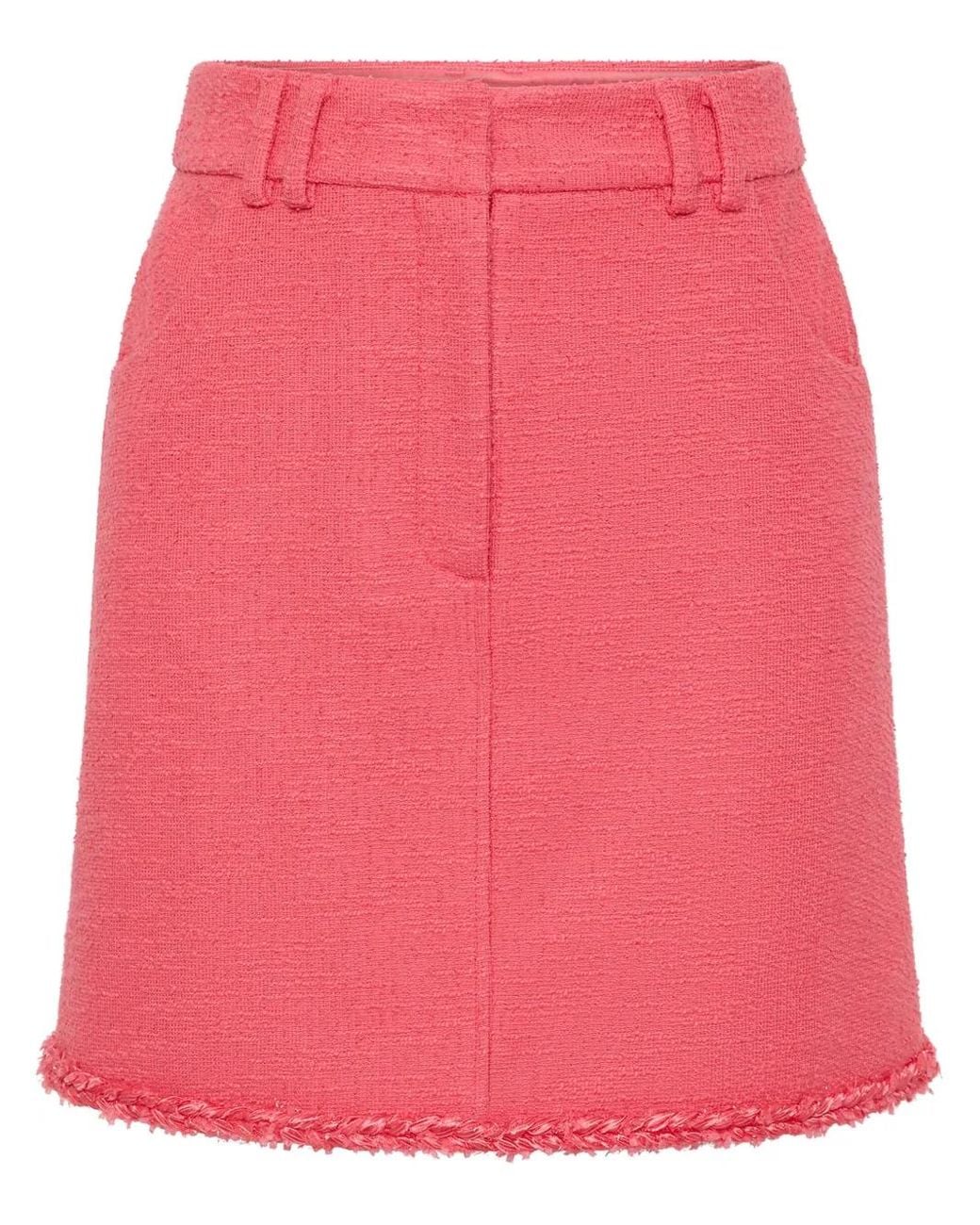 Rebecca Vallance Pink Tweed Mini Skirt