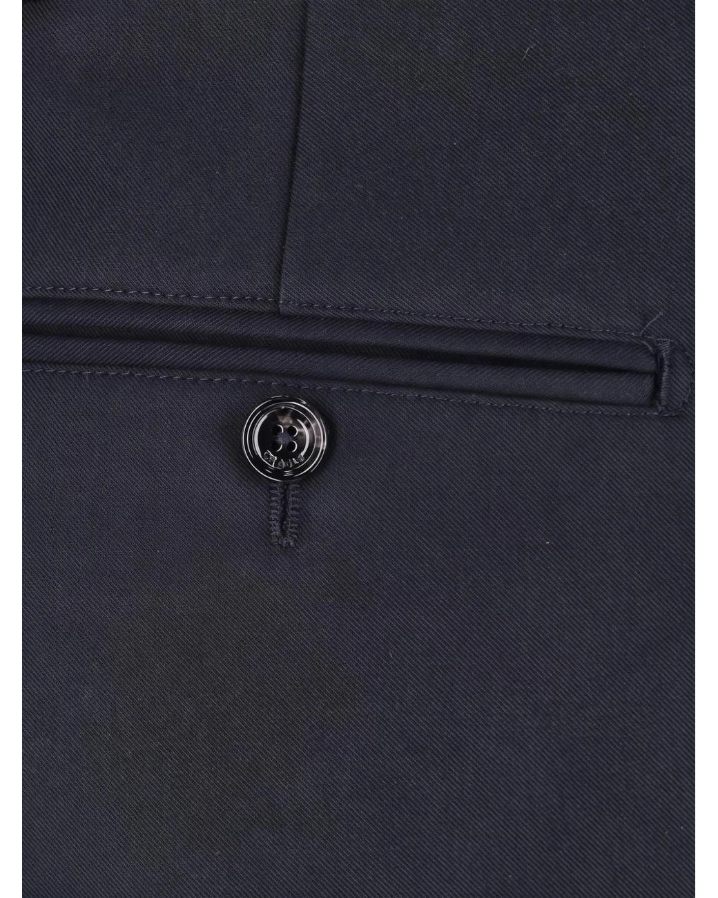 BE ABLE Blue Pleated Tailored Trousers for men