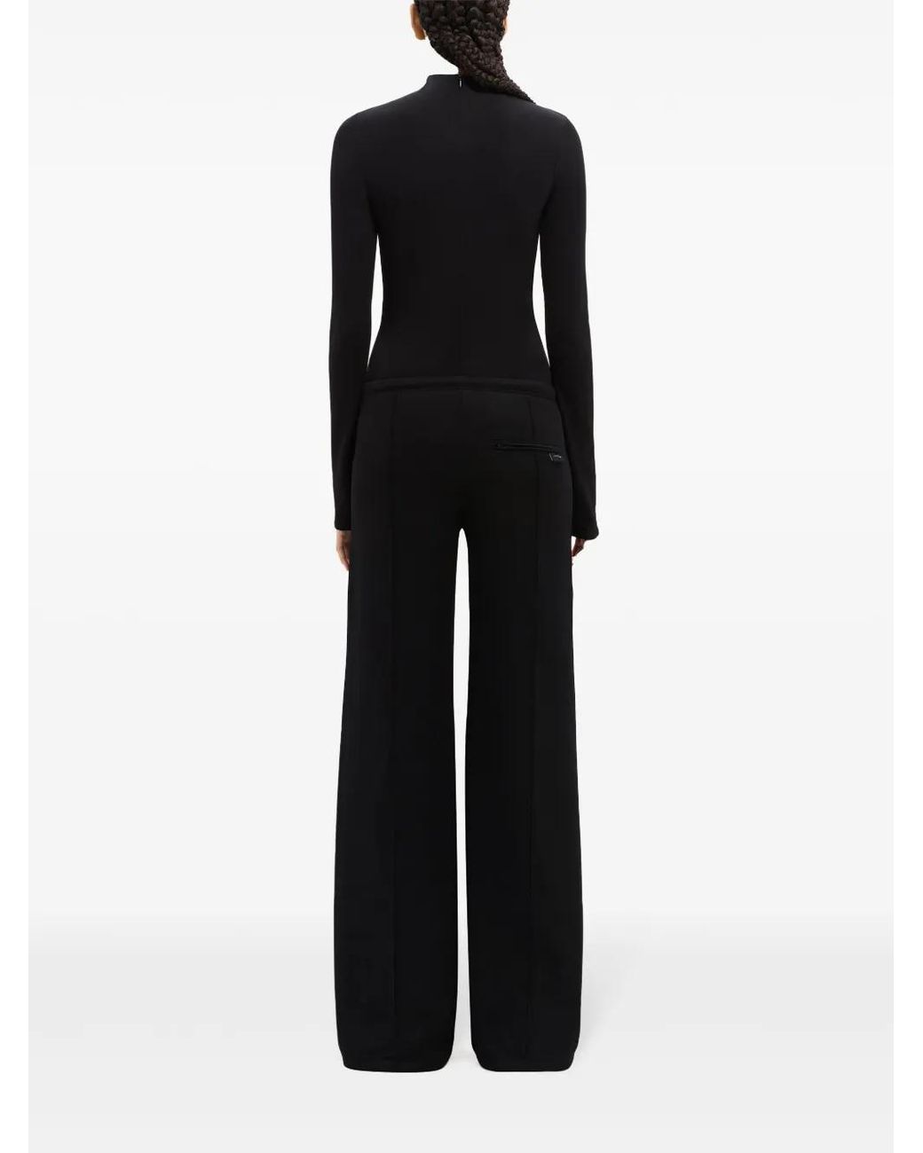 Courreges Black Tracksuit Interlock Low-Rise Baggy Pants