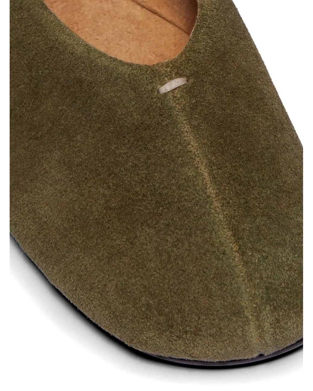 Bernardo Green Ballerinas Mit Eckiger Kappe