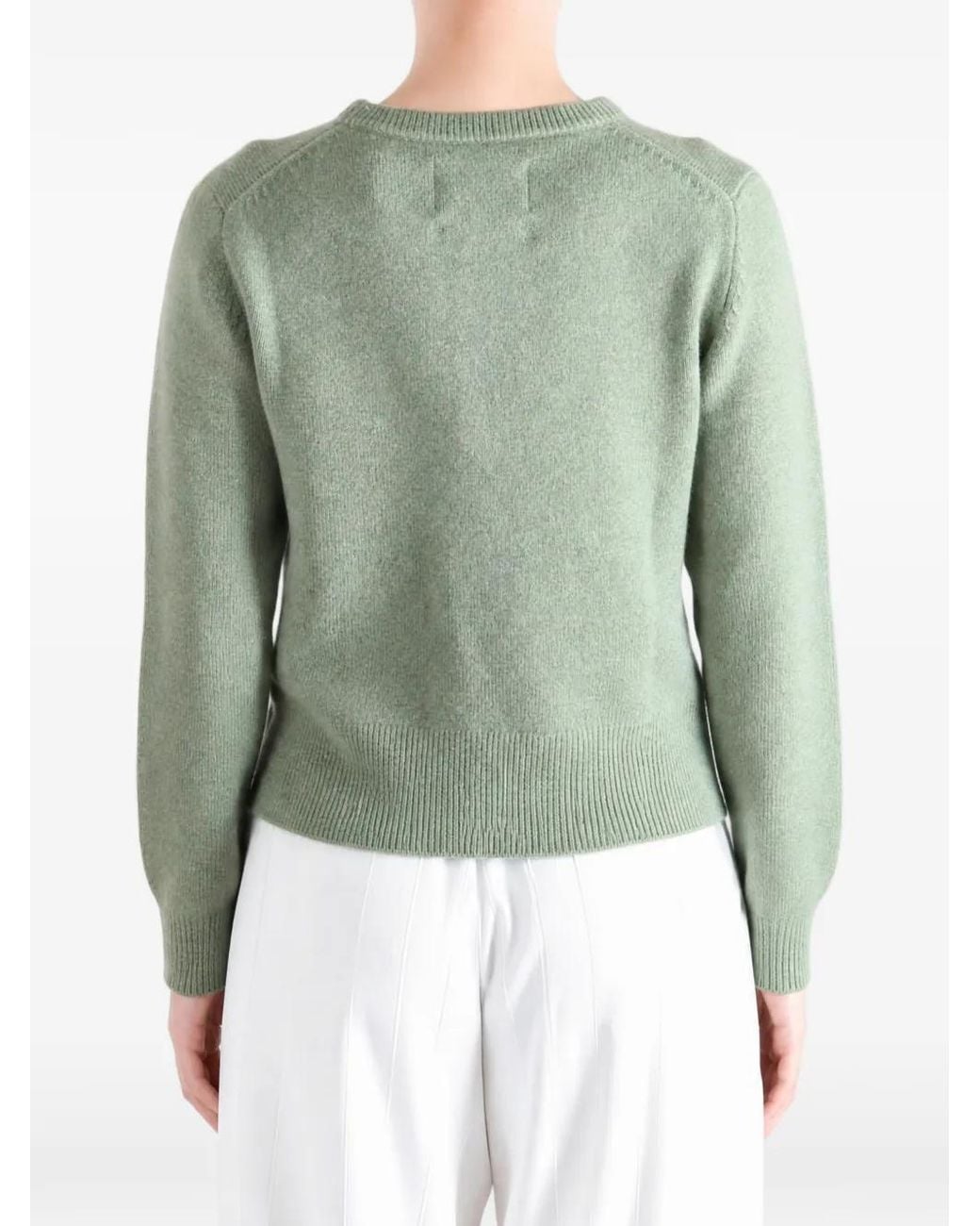 Extreme Cashmere Green Nº430 Jeanne Crew-Neck Raglan-Sleeve Sweater