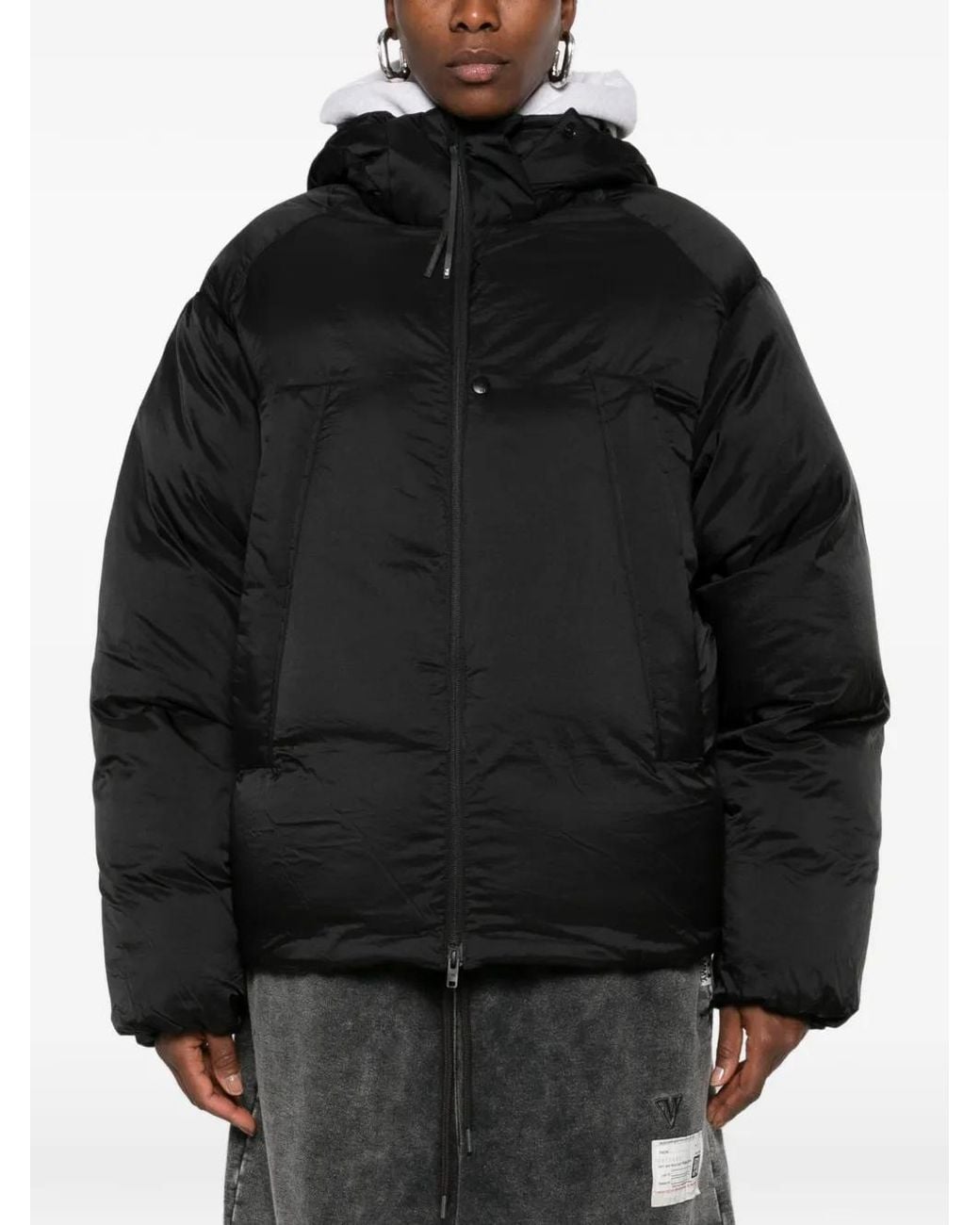 Y-3 Black Hooded Puffer Jacket