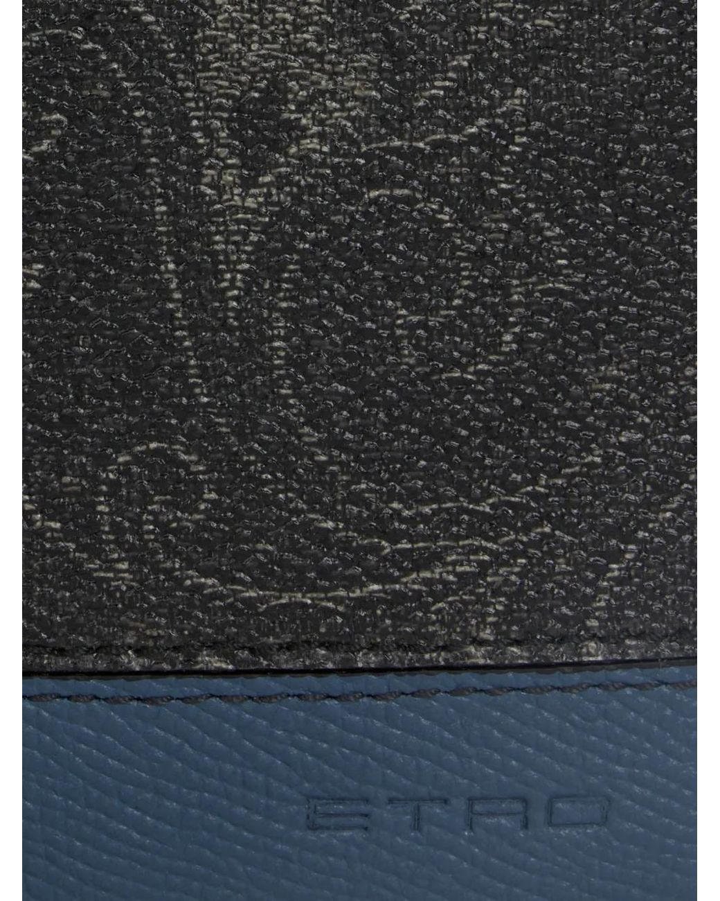 Etro Black Portefeuille Compact Arnica À Insert En Cuir for men