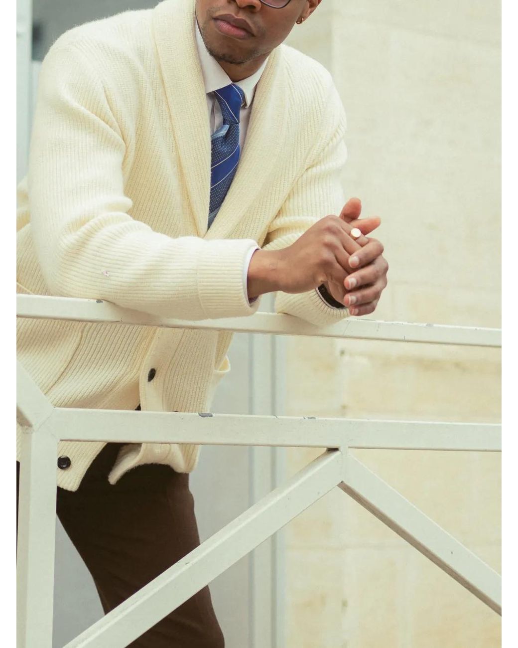 Elizabetta Blue Striped Tie for men