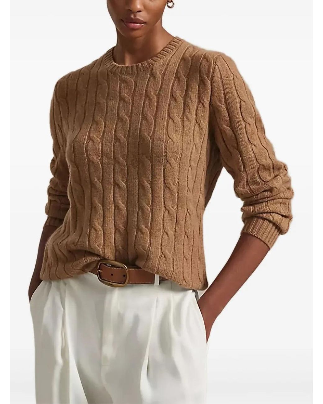 Polo Ralph Lauren Brown Cable-Knit Sweater