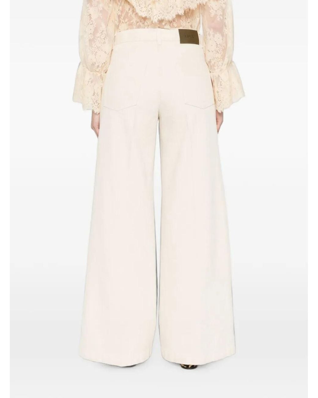 Aspesi White Wide-Leg Jeans