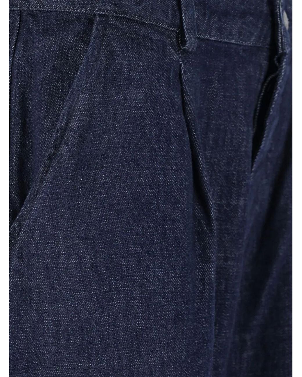Roy Rogers Blue Pleated-Front Logo-Patch Jeans for men