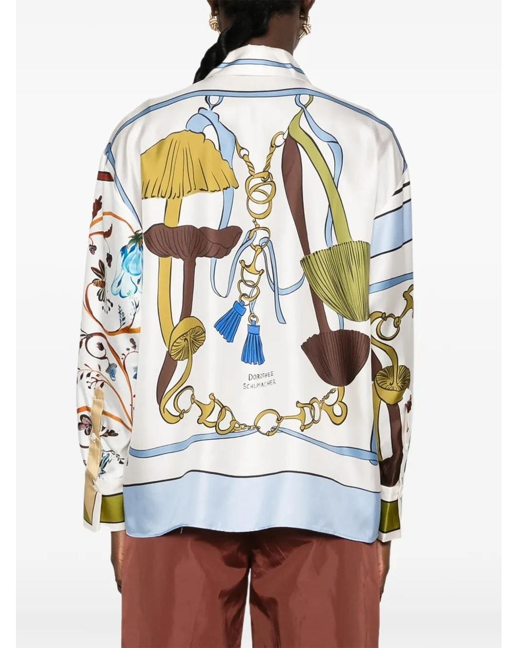 Dorothee Schumacher White Cosmic Funghi Graphic-Print Blouse