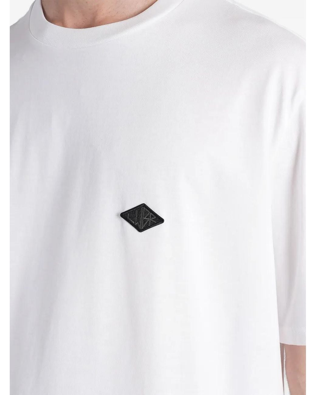 Low Brand White B240 Logo-Patch T-Shirt for men