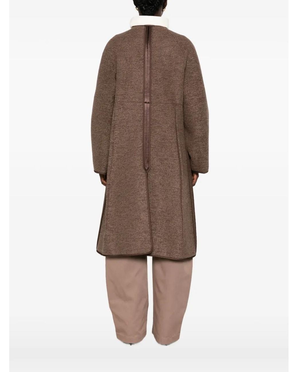 Seafarer Brown Hepburn Contrast-Pocket Panelled Coat