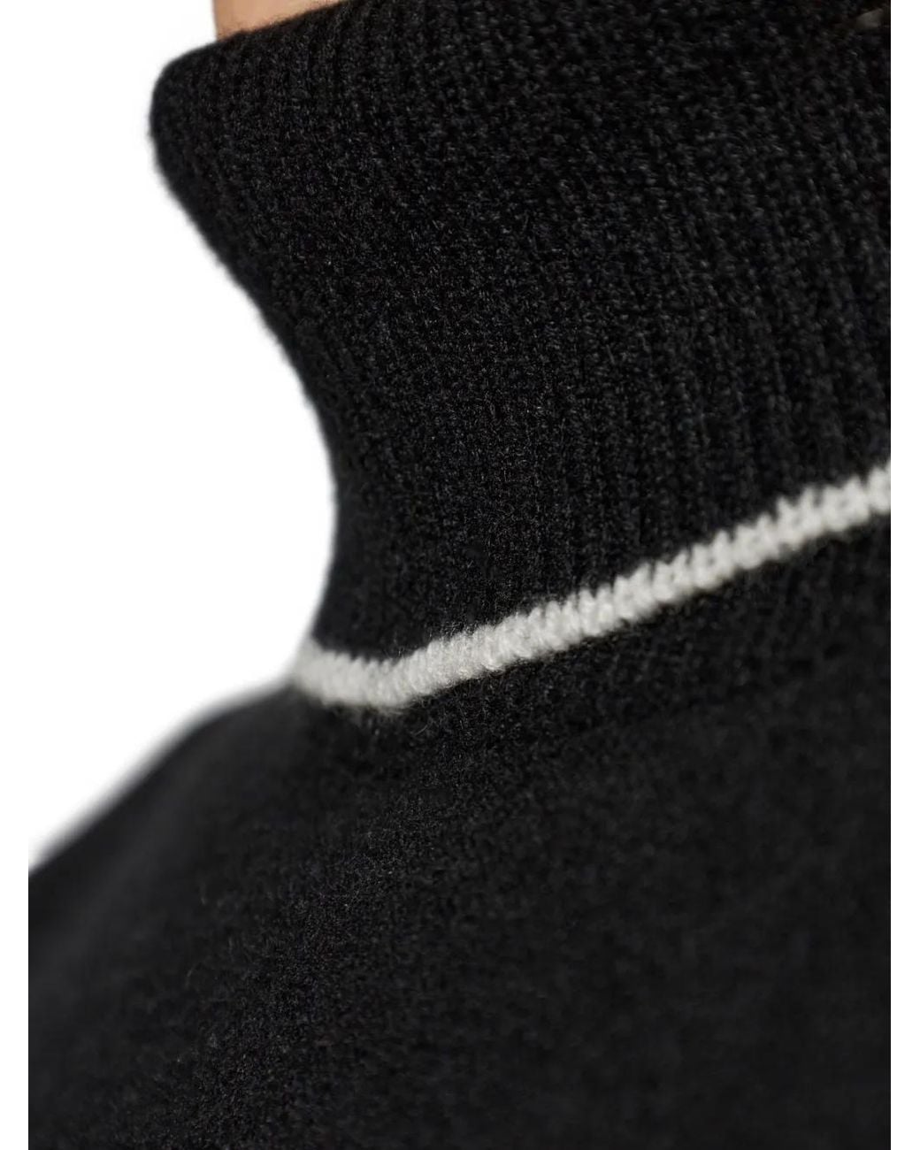 Eleventy Black Contrast-Trim Roll-Neck Sweater for men