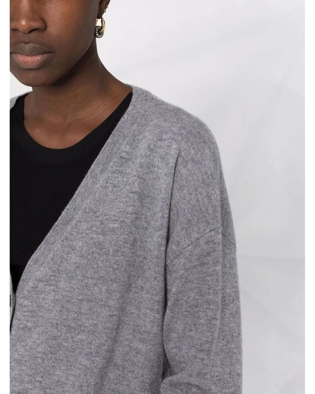 Lisa Yang Blue V-Neck Cashmere Cardigan