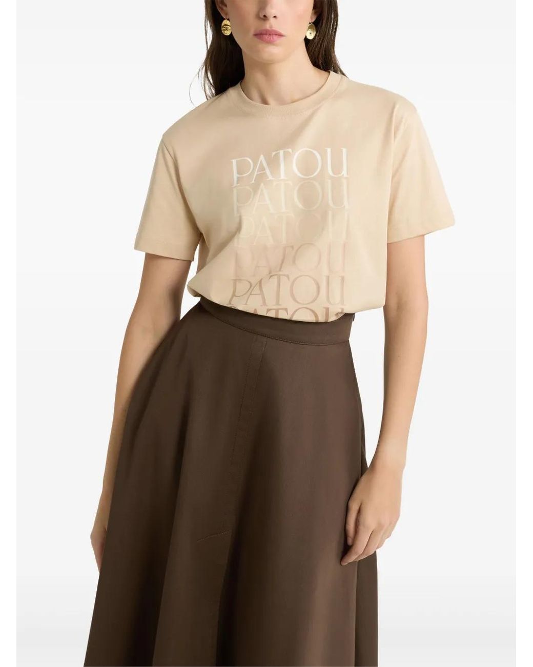 Patou Natural Logo-Print T-Shirt