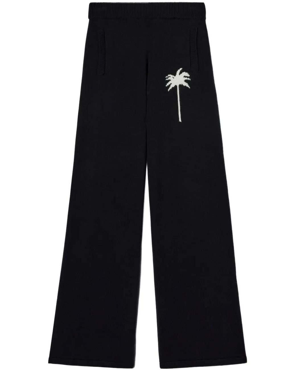 Palm Angels Blue Palm Tree Knitted Trousers
