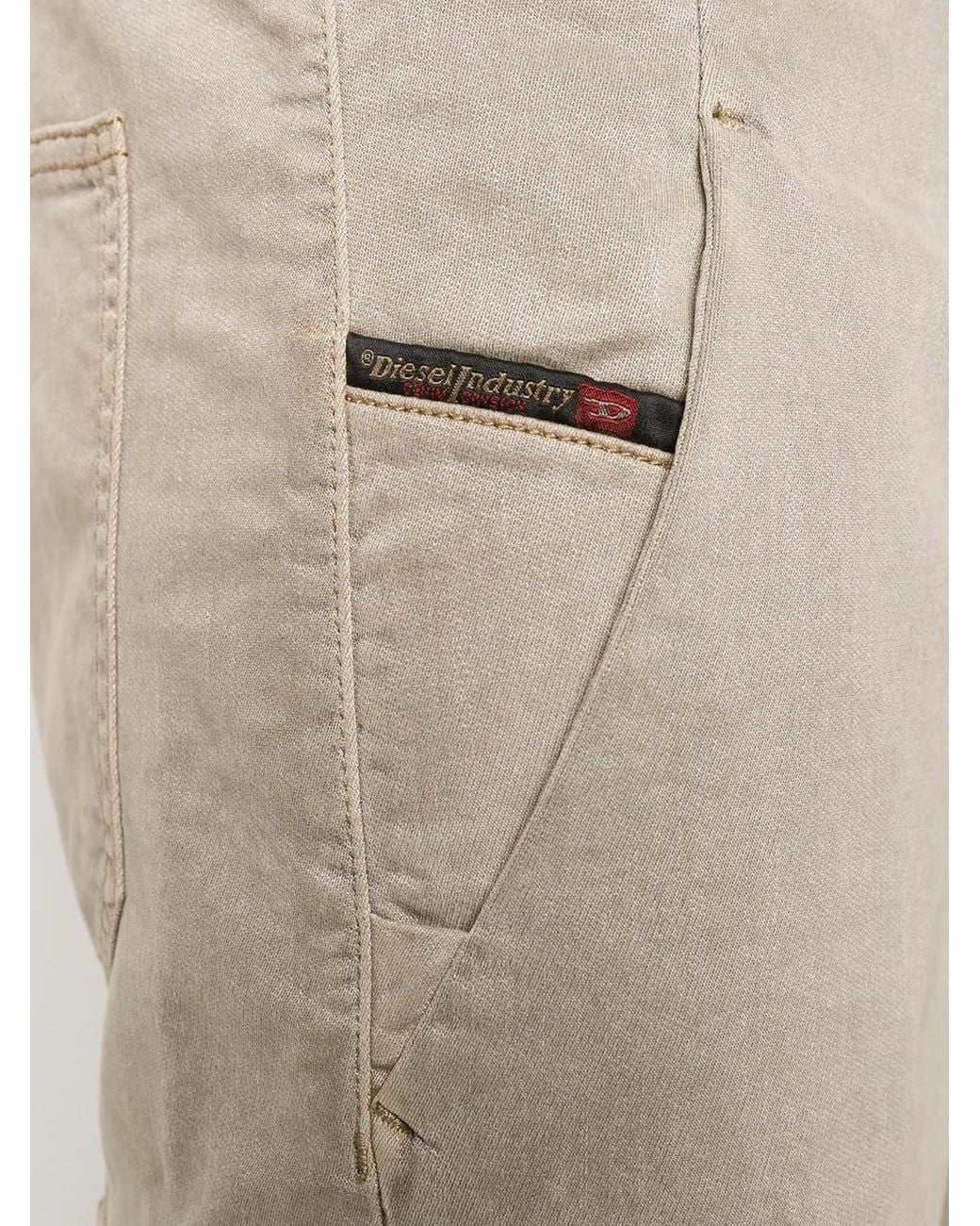 DIESEL Gray Plain Cargo Shorts for men
