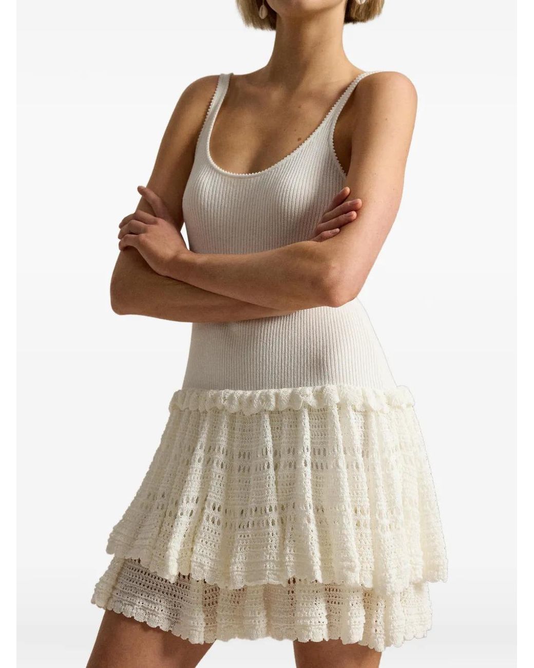Polo Ralph Lauren White Tiered Day Dress