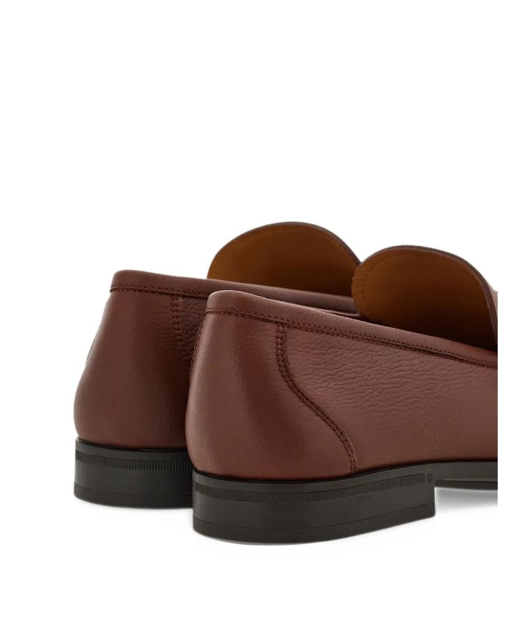 Ferragamo Brown Gancini Loafers for men