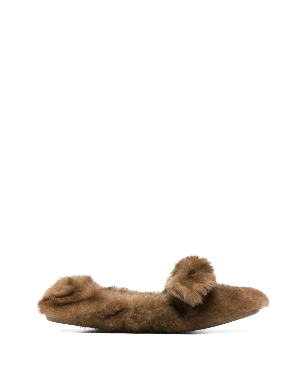 Zimmermann Brown Shearling Ballet Flats