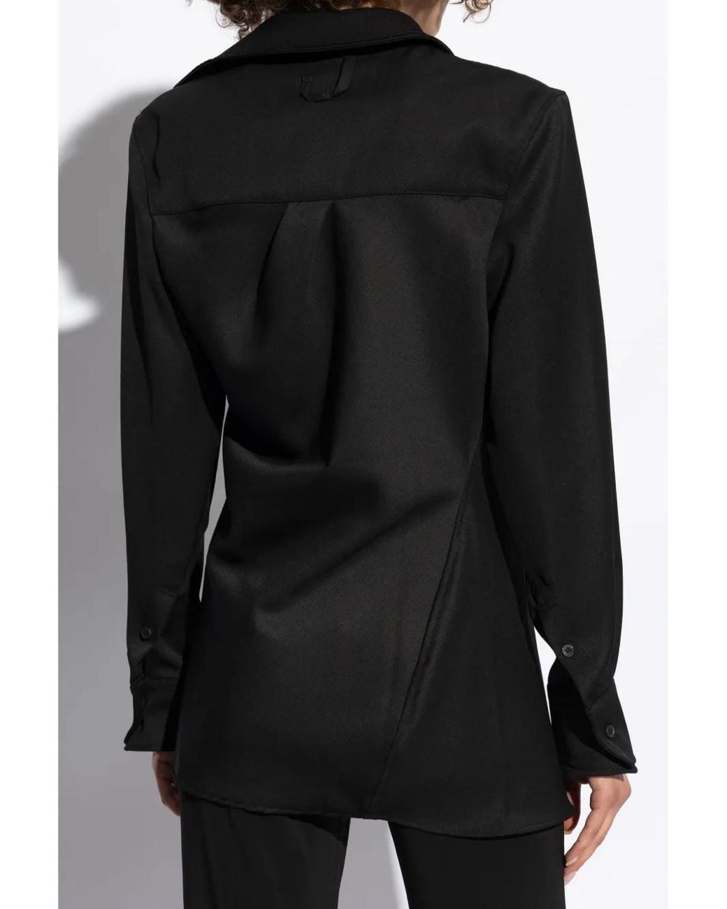 Jacquemus Black Asymmetric Long-Sleeve Shirt