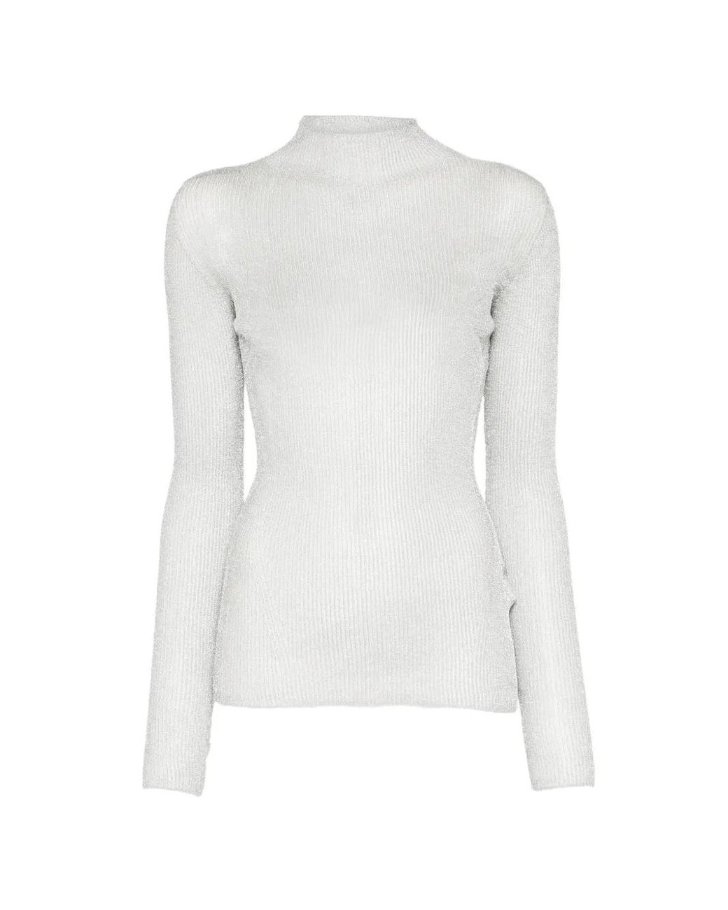 CFCL White High-Neck Long-Sleeve Top