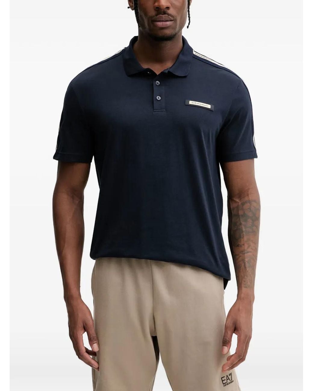EA7 Blue Logo Series Polo Shirt for men